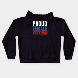 Proud Female Veteran Kids Hoodie